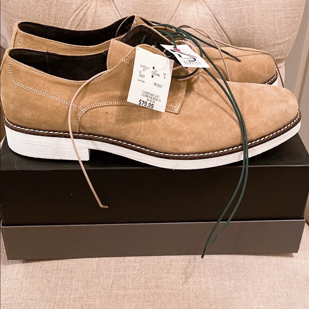 De Rossi Italia Tan Suede Men’s Shoes. Siz…